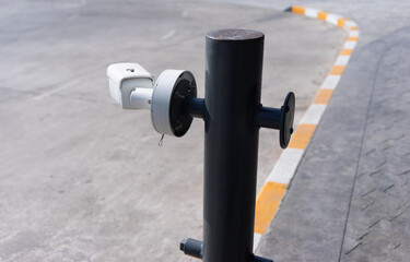 CCTV installed at the entrance of the car park.