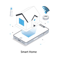 Smart Home isometric stock illustration. EPS File stock illustration
