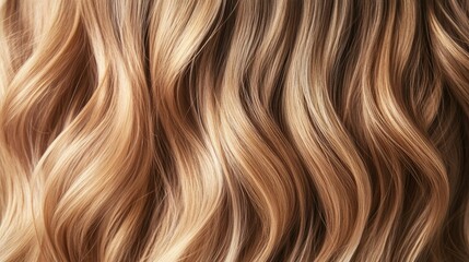 Naklejka premium Portrait of a Stylish Woman with Voluminous Wavy Hairstyle Created by a Professional Hairstylist Using a Curling Iron in a Beauty Salon Setting