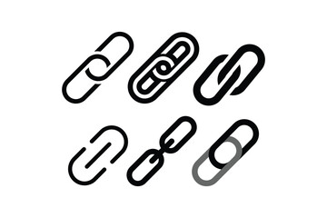 Link icon logo design template isolated illustration