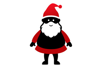 Santa Claus | isolated vector silhouette illustration on white background