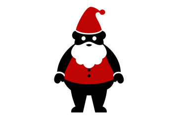 Santa Claus | isolated vector silhouette illustration on white background