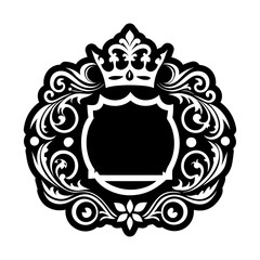 Obraz premium Royal symbol icon in glyph style 