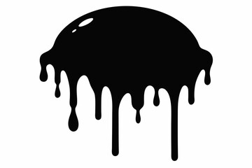 
Dripping Paint Silhouette, Ink blots and drips vector, Horror Halloween Drip Effect


