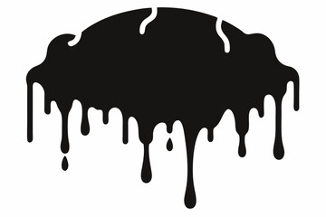 
Dripping Paint Silhouette, Ink blots and drips vector, Horror Halloween Drip Effect



