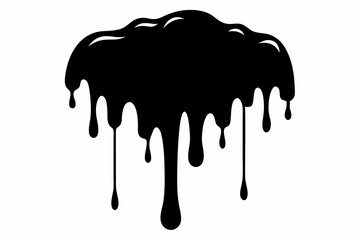 
Dripping Paint Silhouette, Ink blots and drips vector, Horror Halloween Drip Effect


