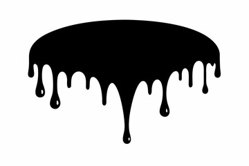 
Dripping Paint Silhouette, Ink blots and drips vector, Horror Halloween Drip Effect


