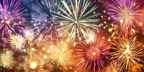 Fototapeta premium fireworks in the night sky