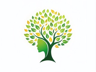 Obraz premium Organic Tree Logo Emblem for Eco-Friendly Products and Spa | Nature Conservation Design