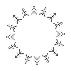 Christmas tree. Christmas tree painted in doodle style. frame template for postcard. gift card for the new year. template. vector. on a white background. Doodle.