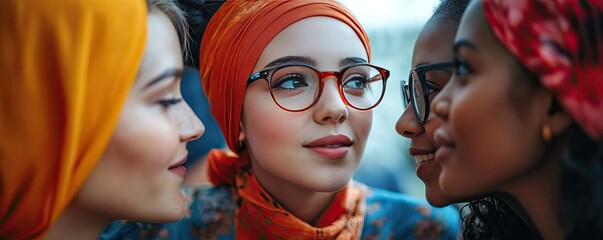 A diverse group of friends sharing stories, symbolizing the power of storytelling across cultures