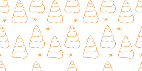 Christmas tree. a Christmas tree painted in the doodle style. seamless pattern with Christmas trees. a beautiful pattern for gift wrapping and packages. for printing textiles and paper. new Year's 