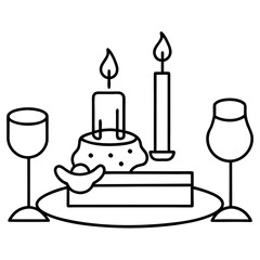 birthday cake and candles