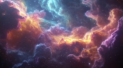 Cosmic Nebula: A Symphony of Colors and Stars