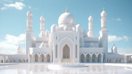 Obraz premium Mosque largest mosque of UAE located in Abu Dhabi capital city of United Arab Emirates. The 3rd largest mosque Sheikh Zayed Mosque in Middle East United Arab Emirates with ref 