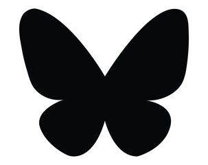 flat butterfly icon isolated on white background