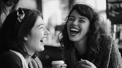 Two Friends Laughing Together