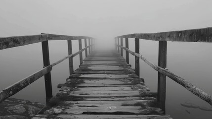 Misty Dock in Still Waters