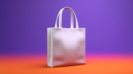 bag mock-up template generative  Simple style shopping bag 3d rendering, 618 e-commerce shopping supermarket discount concept illustration