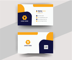 Corporate business card design template. Vector illustration.