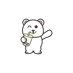 Polar Bear Cute Drink Boba