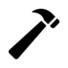 hammer icon solid vector design in trendy style