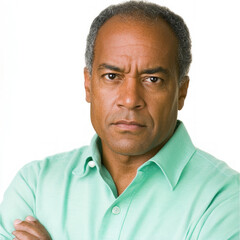 Fototapeta premium Elderly Black Man Isolated