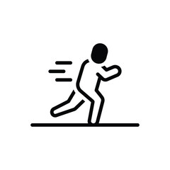 Black solid icon for running