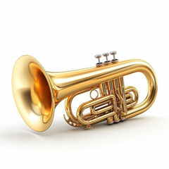 Naklejka premium Horn Instrument Isolated