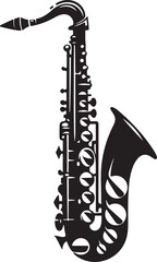 Creative saxophone silhouette vector illustration design