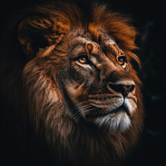 Fototapeta premium Male Lion Isolated