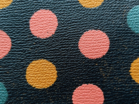 Polka Dots On Black Background
