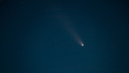 Tsuchinshan-ATLAS, comet, Tsuchinshan, ATLAS, C/2023, A3, 2024, October, observation, telescope, darkening sky, view, comet head, magnitude, tail, telescope, detail, clear sky © LIMARIO