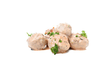 PNG, meatballs, isolated on white background.