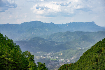 mountain landscape with sky and clouds