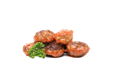 PNG, meatballs, isolated on white background.
