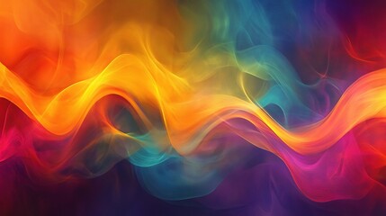 Obraz premium Colorful Abstract Waves in Vibrant Tones