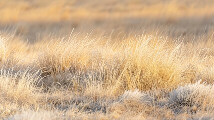 Golden Tall Grass in Soft Light at Dusk