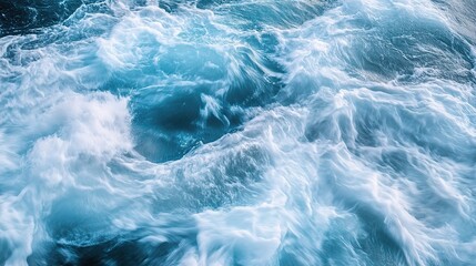 Obraz premium Dynamic Ocean Waves in Turquoise Depths