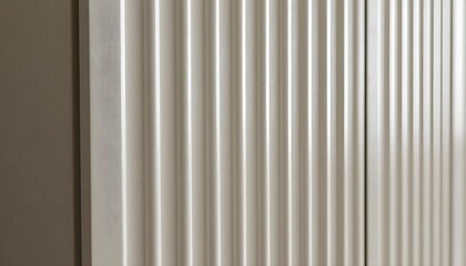 Vertical wood paneling creates a modern, textured look. Modern panneling.