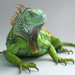 Obraz premium Closeup of a Green Iguana 