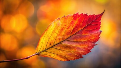 Obraz premium Captivating Autumn Beauty: Minimalist Photography of Colorful Leaves in Nature's Palette, Showcasing the Elegance of Fall's Vibrant Foliage and Serene Landscapes