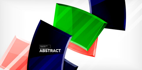 Colorful geometric abstract shapes. Illustration For Wallpaper, Banner, Background, Card, Book Illustration, landing page