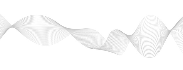 ホワイトバックにモノクロラインの曲線デザイン