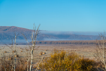 Early morning view of the mountains