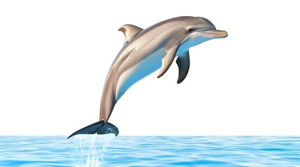 Dolphin Jumping Above Ocean Surface