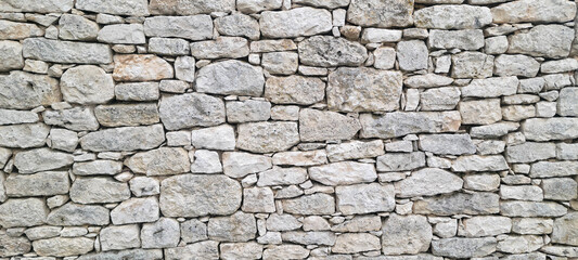 Stacked stone wall background