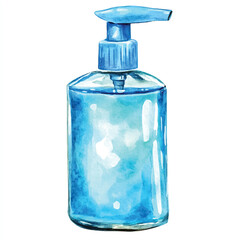 Hand sanitizer watercolor clipart illustration  (9)