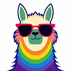 Llama clipart animal vector illustration