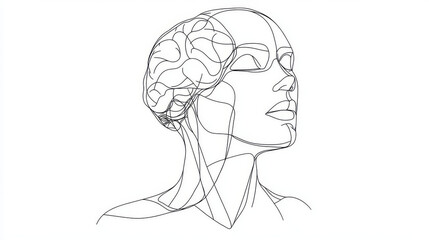 A simple, continuous line drawing of a human liver. This design represents the importance of liver health and is perfect for World Liver Day.continuous single one line art concept.